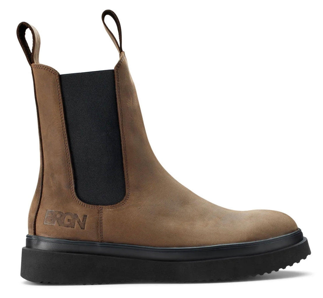 BRGN Waterproof Flat Sole Chelsea Boots