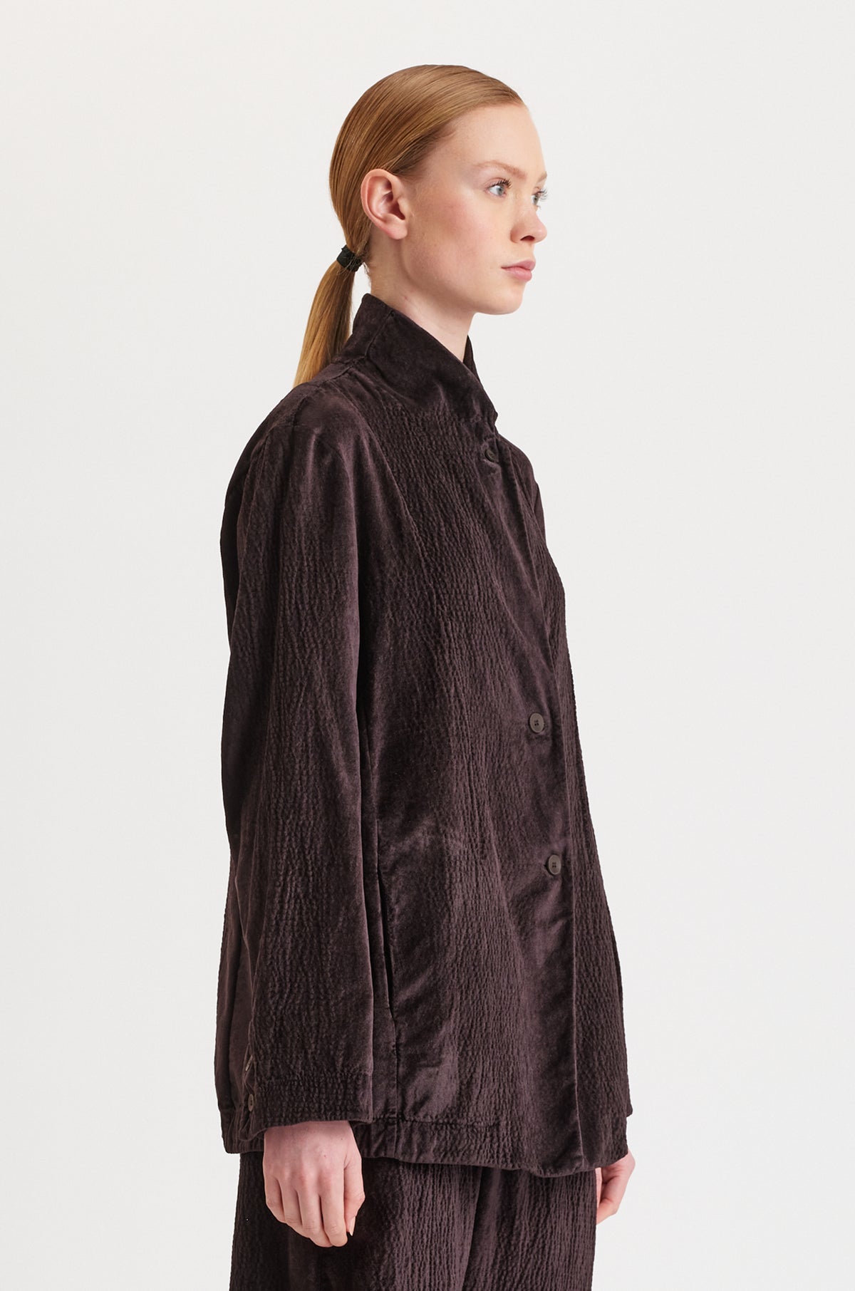 TRANSIT SHAPED JACKET IN EMBOSSED VELOUR