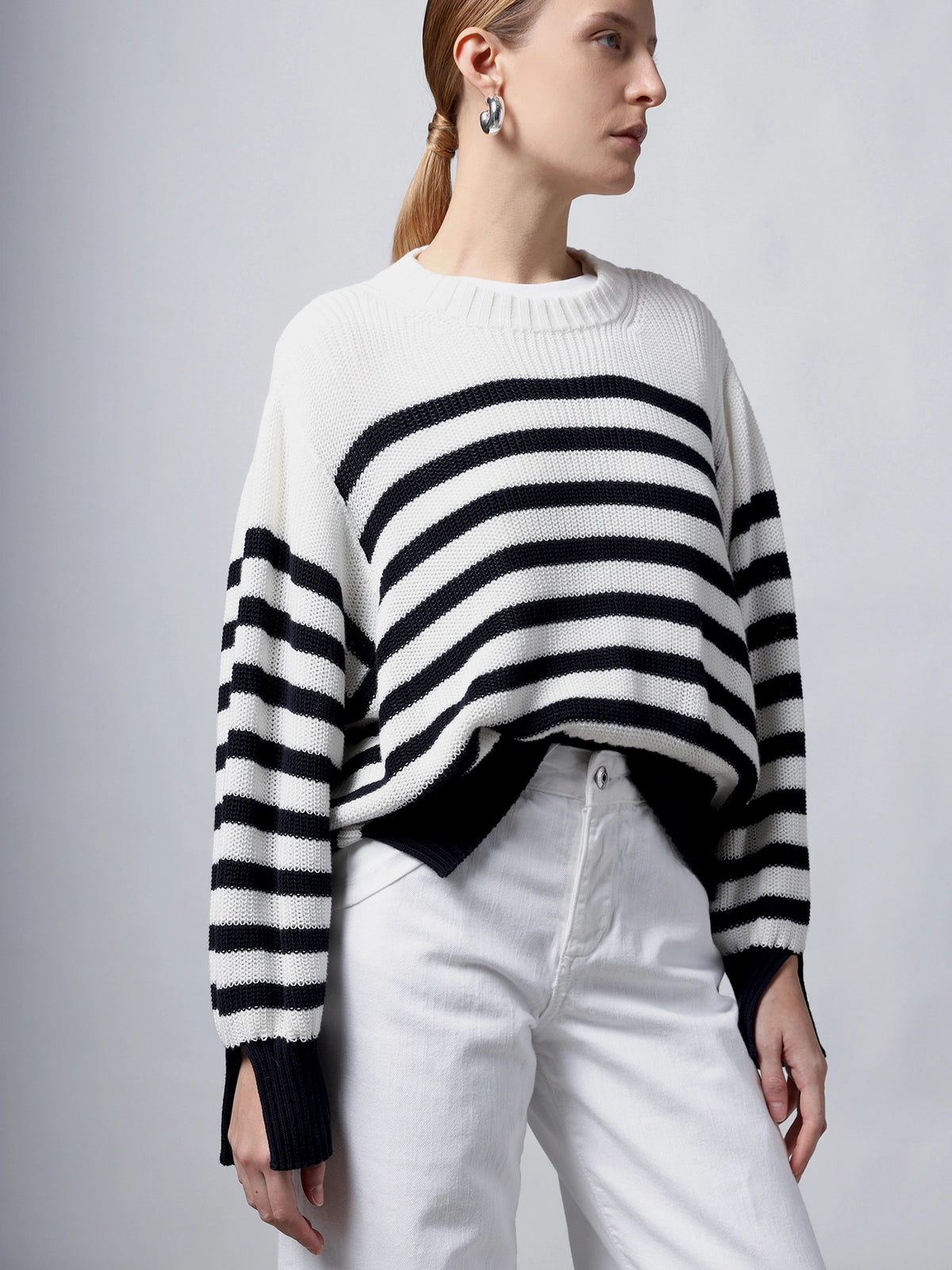 Roberto Collina Striped Cotton Sweater
