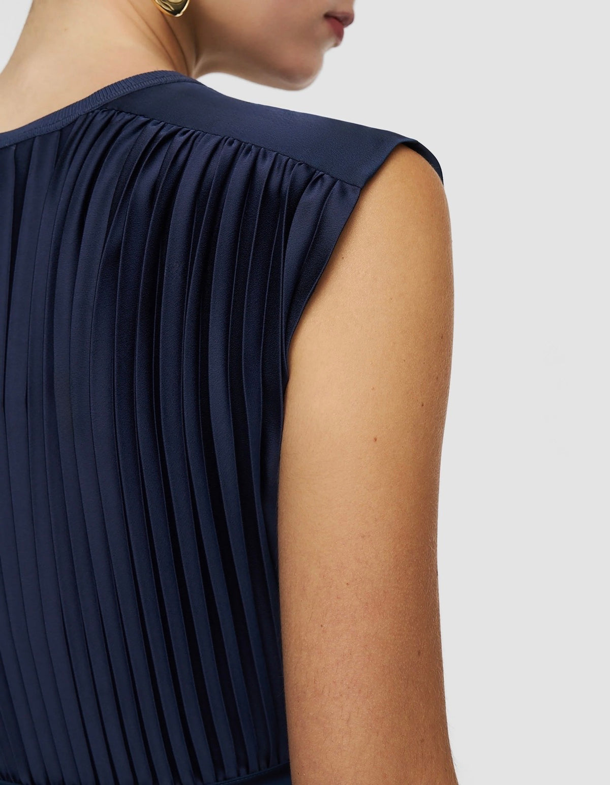 Joseph Volta Knit Weave Plissé Dress