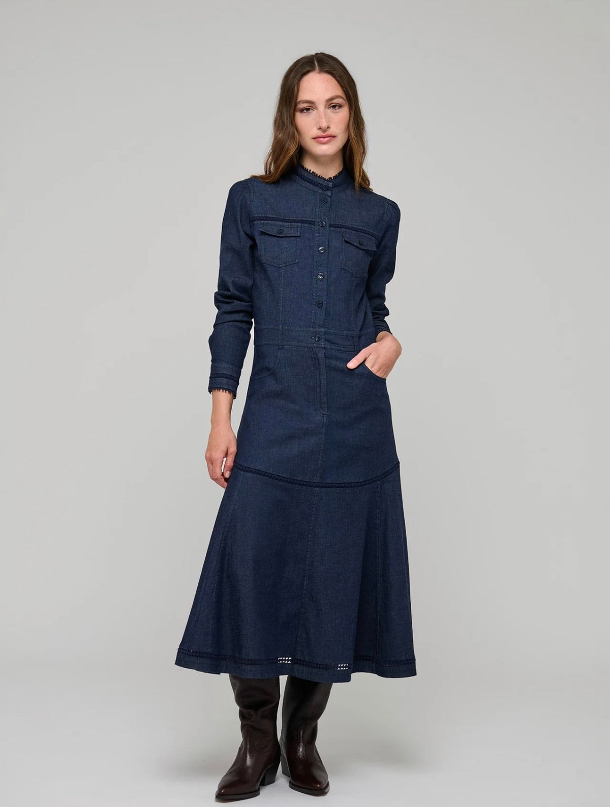 DEA KUDIBAL AUGUSTADEA DENIM DRESS