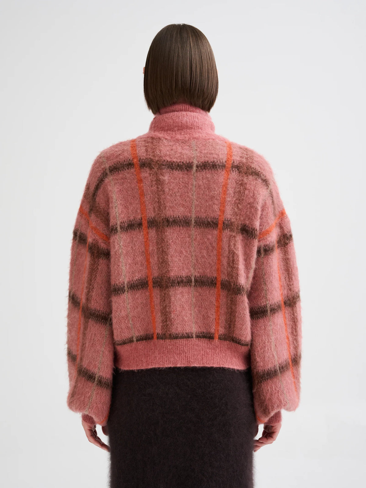ROBERTO COLLINA GEOMETRIC JACQUARD TURTLENECK