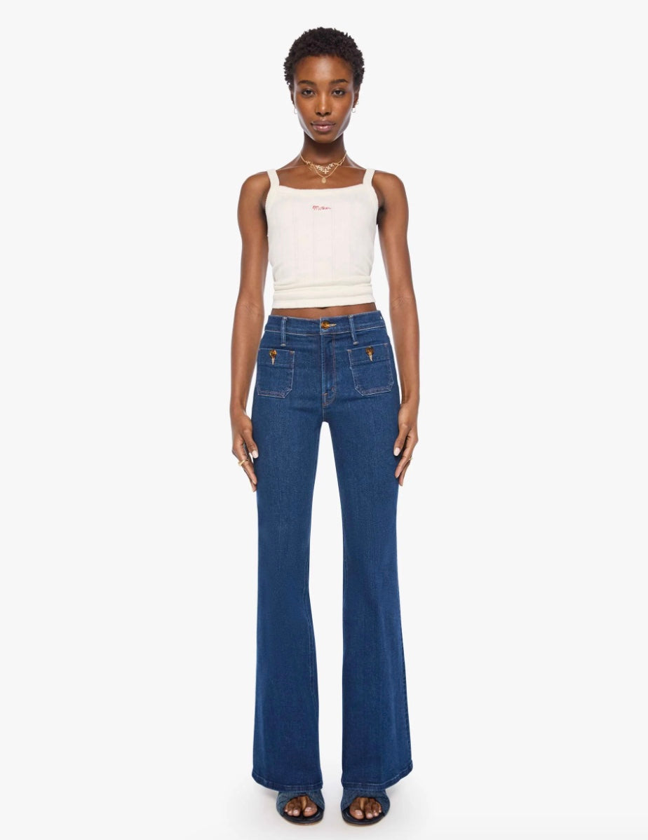 MOTHER DENIM PATCH POCKET DOOZY JEANS