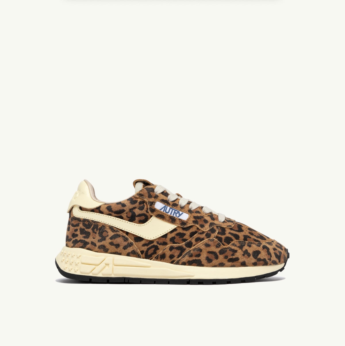 AUTRY REELWIND LOW WOM UJ02 SUEDE/LEATHER LIGHT LEOPARD/RUTABAGA