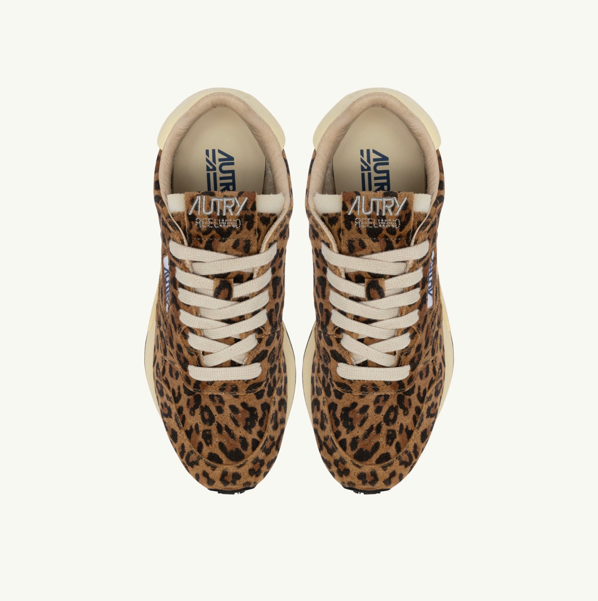 AUTRY REELWIND LOW WOM UJ02 SUEDE/LEATHER LIGHT LEOPARD/RUTABAGA