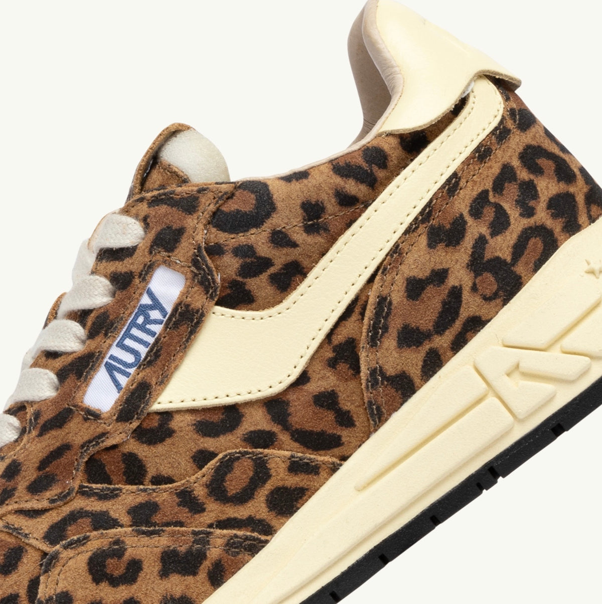 AUTRY REELWIND LOW WOM UJ02 SUEDE/LEATHER LIGHT LEOPARD/RUTABAGA