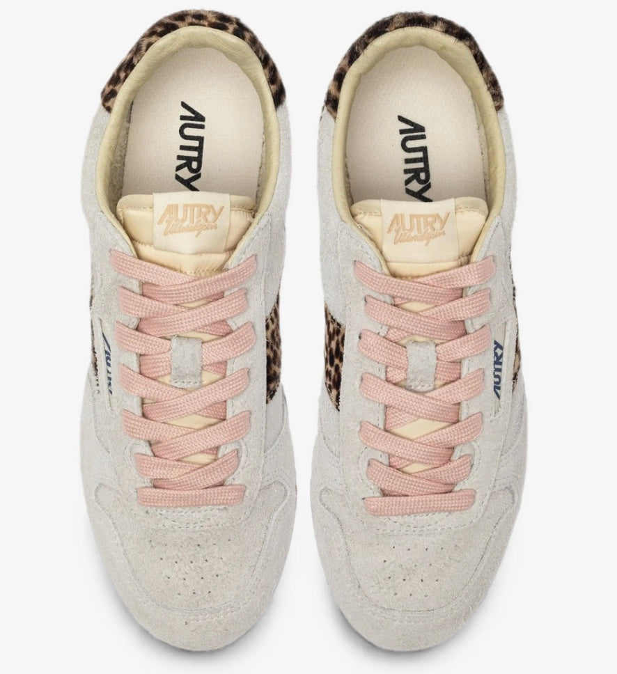 AUTRY WINDSPIN LOW WOM YE01 SUEDE/PONY WHITE/LEO