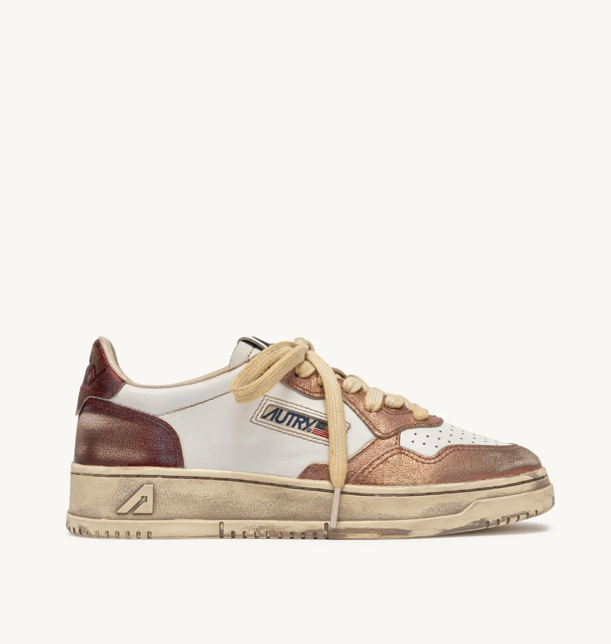 AUTRY SUP VINT LOW WOM MT14 METALLIC/LEATHER RISING SUN/JASPER