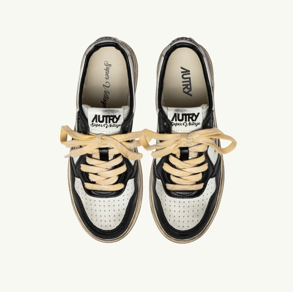 AUTRY SUP VINT LOW WOM SV11 LEATHER/LEATHER WHITE/BLACK/SILVER