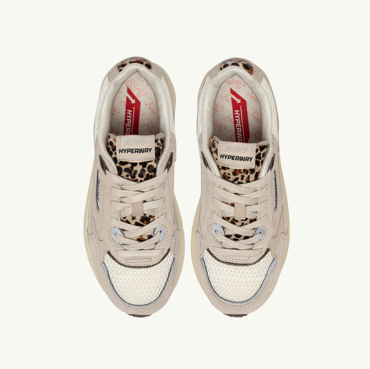 AUTRY HYPERWAY LOW WOM WA01 SUEDE/MESH/PONY SAND/MARSHMALLOW/LEOPARD