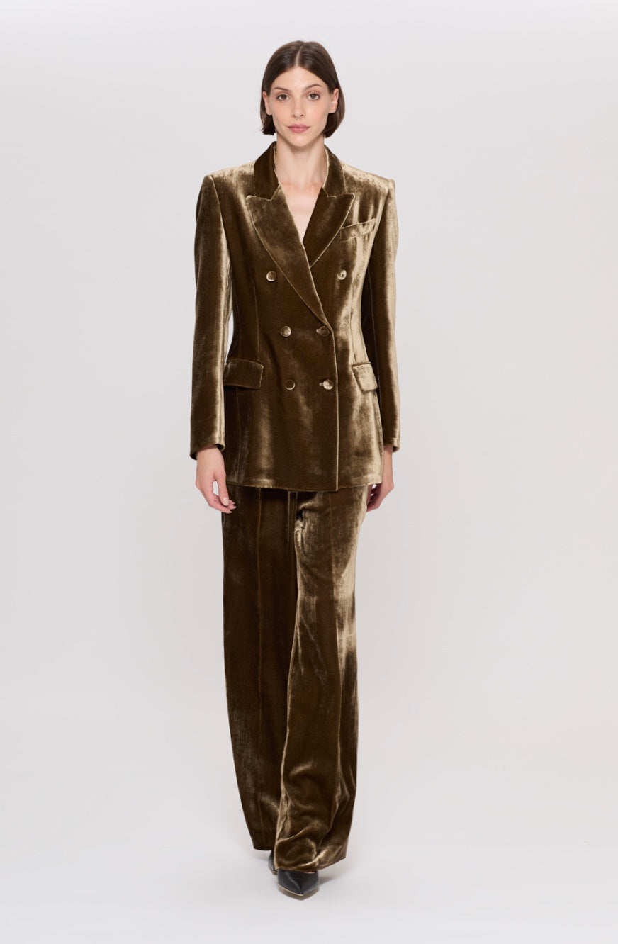 PAROSH RAVEL VELVET TROUSERS