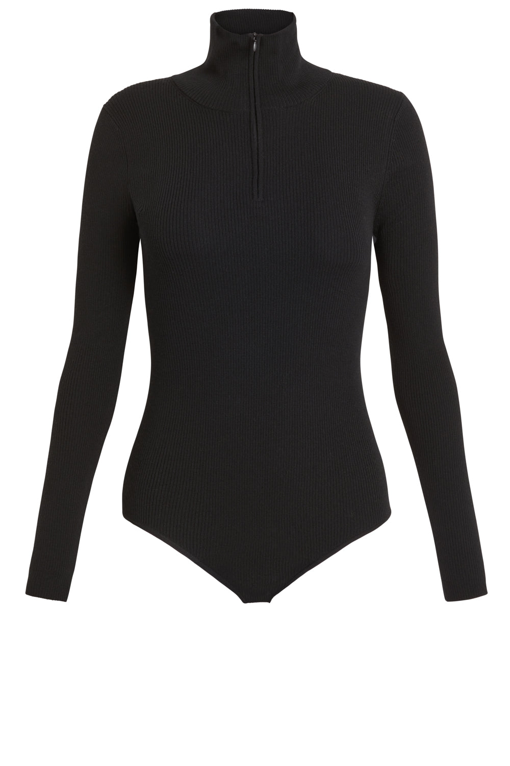 PAROSH LONG RIBBED KNIT BODYSUIT