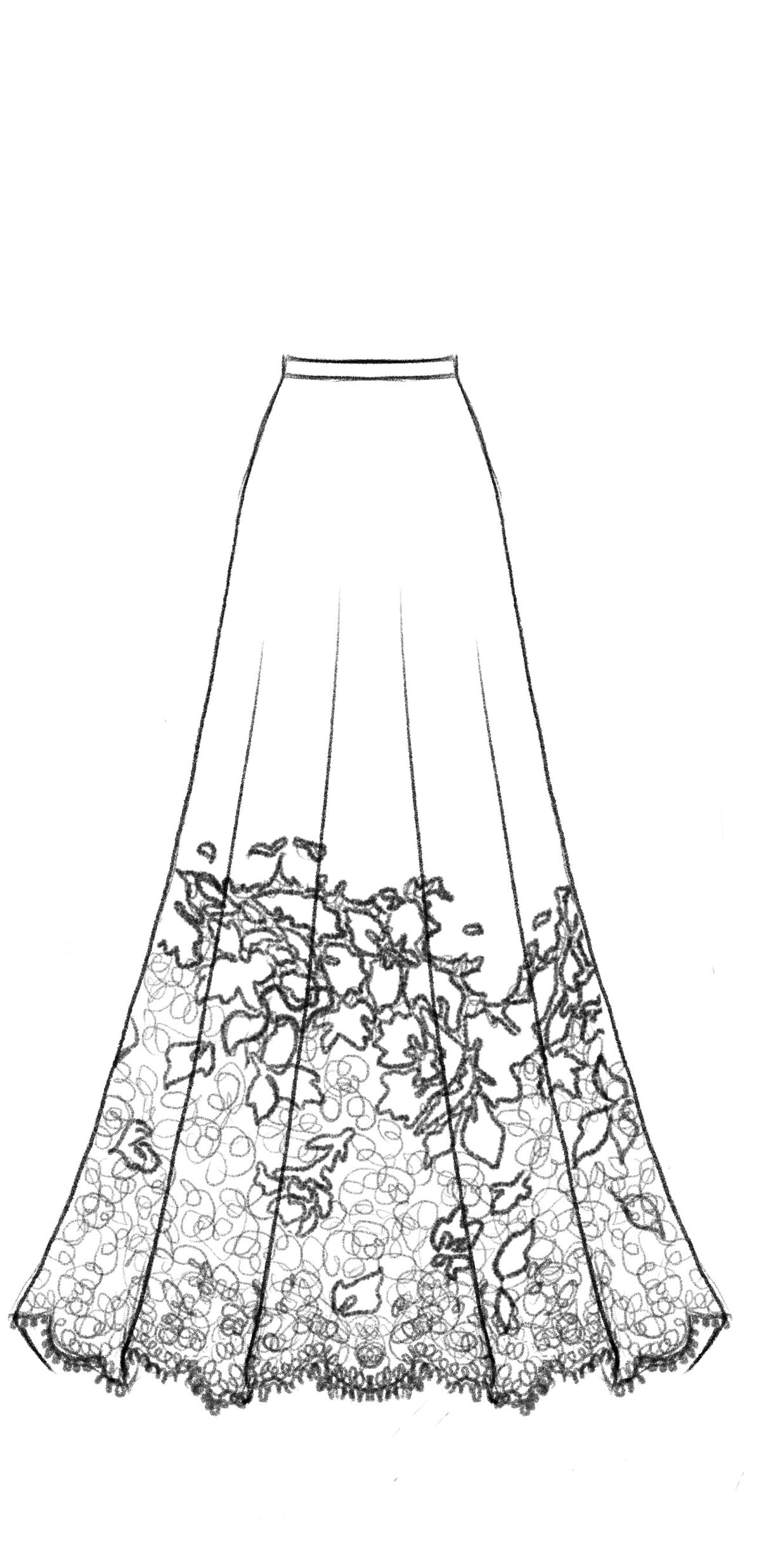 Josina Lace Midi Skirt