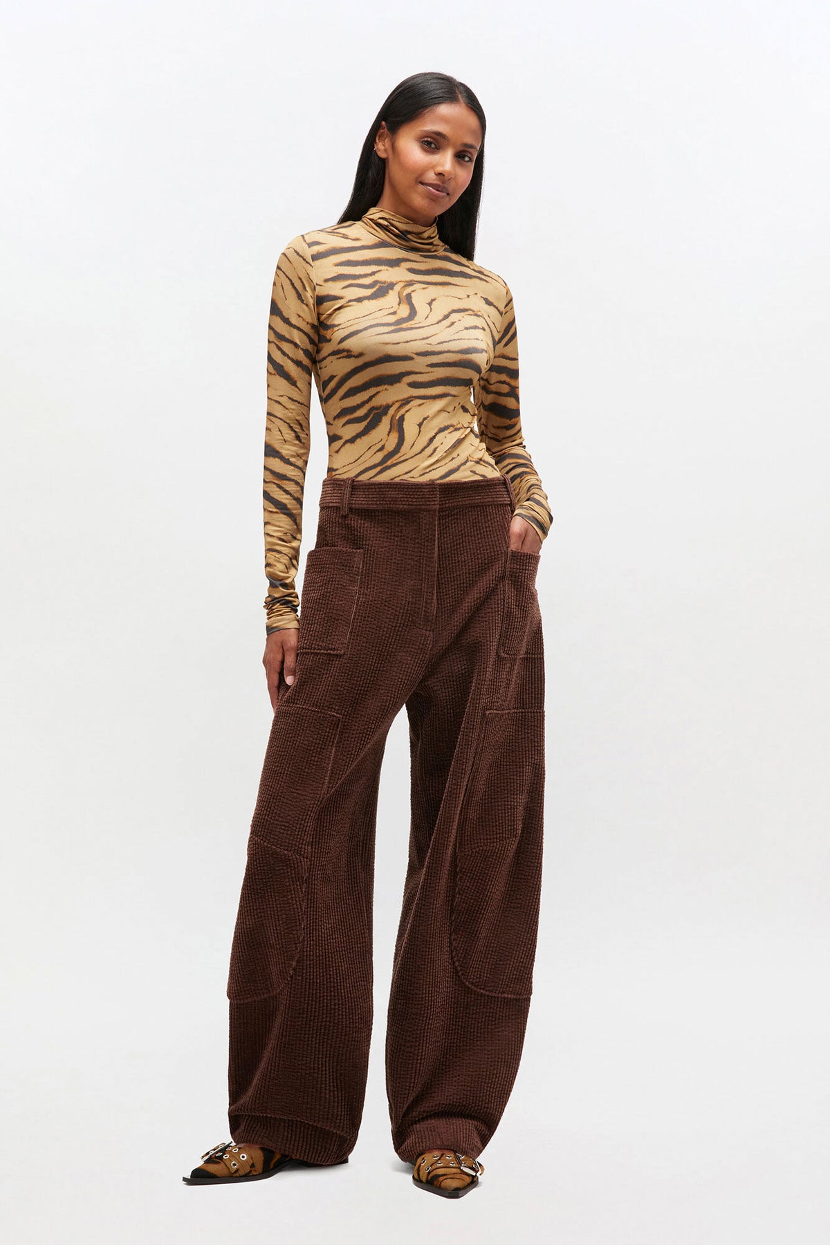 Ganni Seersucker Corduroy Pants
