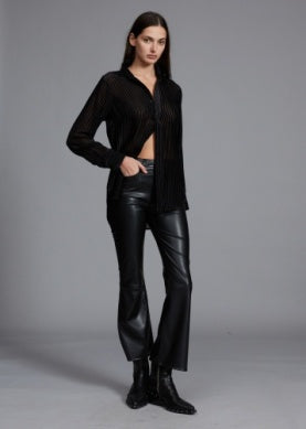 Rag & Bone Casey Faux Leather Cropped Flare