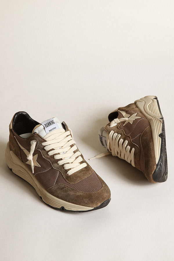 Golden Goose Running Sole Net Upper and Toe Box Leather Toe Star Spur -  Square