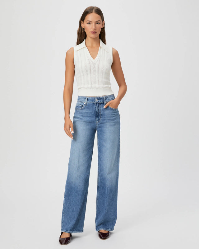 Paige Sash 32" Wide Leg Jeans