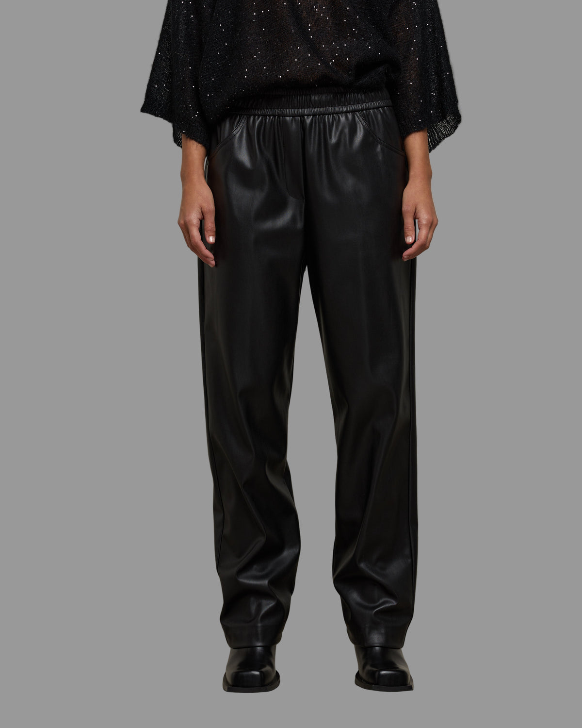 Nude Carrot Leg Trousers