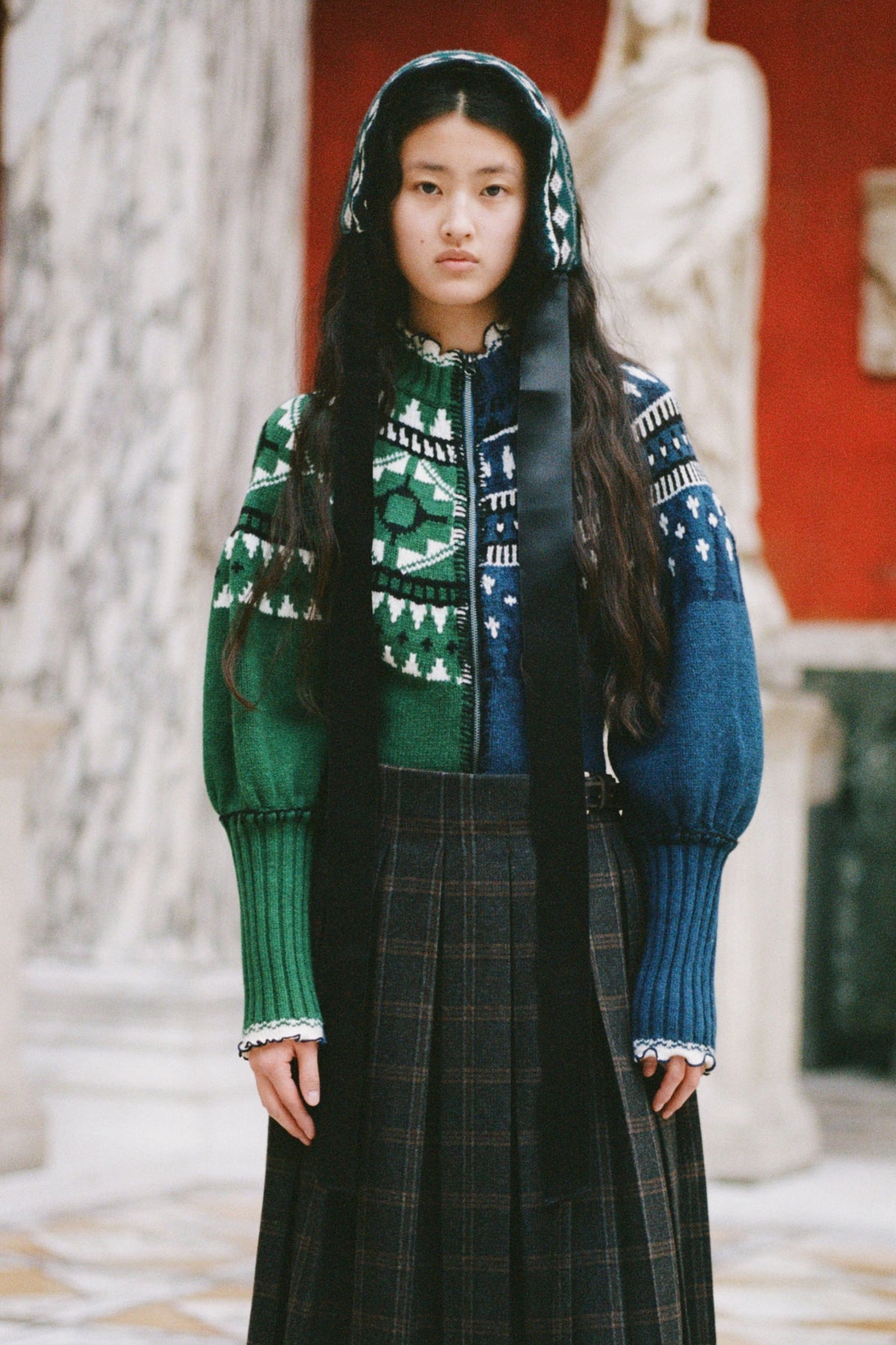 LINEA FAIR ISLE ZIP FRONT CARDIGAN (D2)