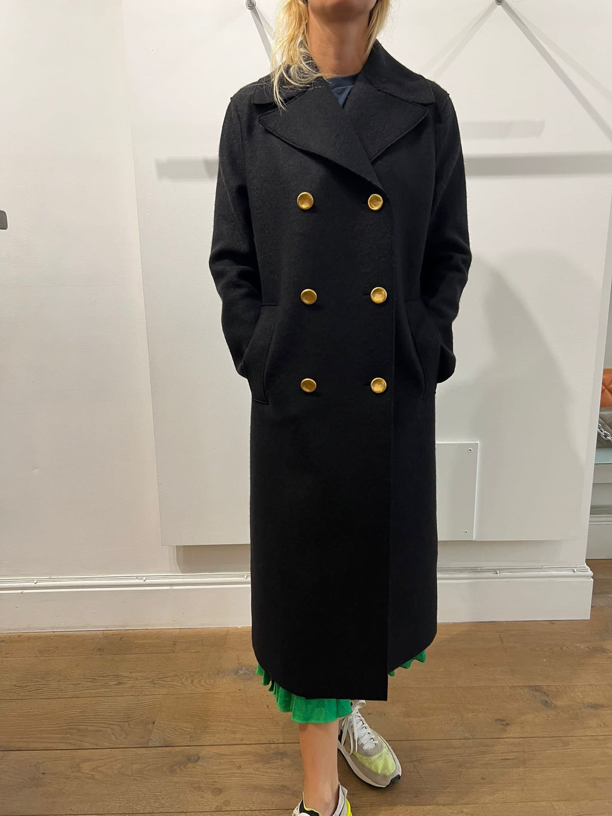 Harris Wharf London Pressed Wool Military Coat