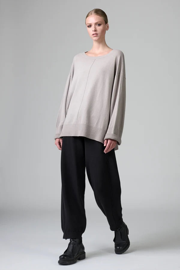 Transit Stretch Oversize Knit with Boat Neckline
