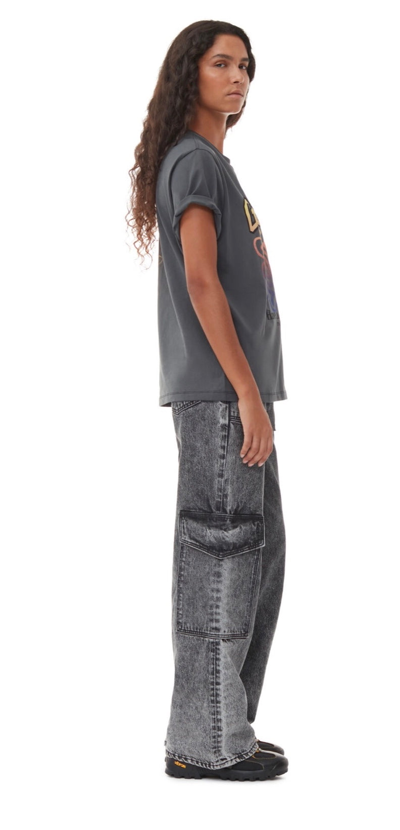 Ganni Basic Jersey Flower Relaxed T-Shirt