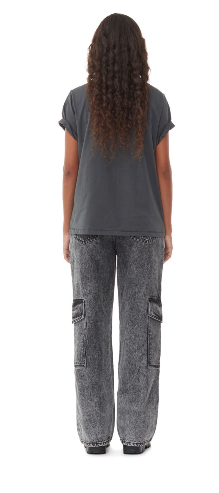 Ganni Basic Jersey Flower Relaxed T-Shirt