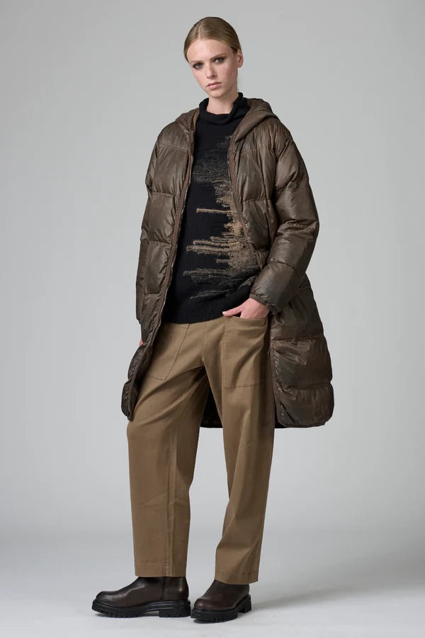 Transit Nylon Quilted Down Coat with Hood