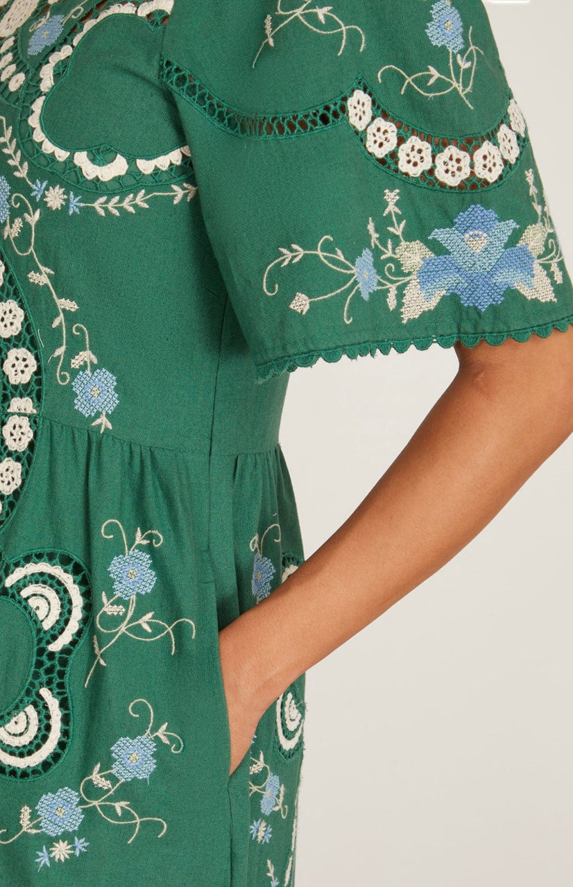 Sea NYC Vesna Embroidery S/SLV Dress