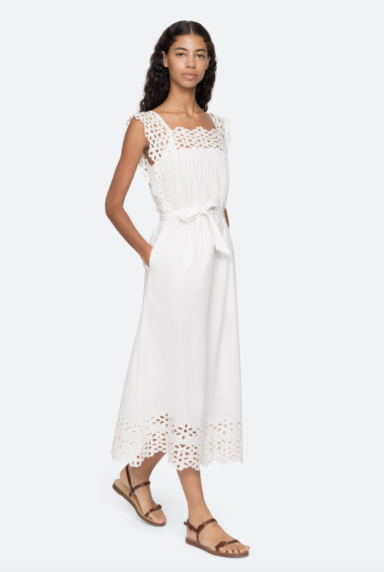 LEILA EYELET MIDI DRESS (D2)
