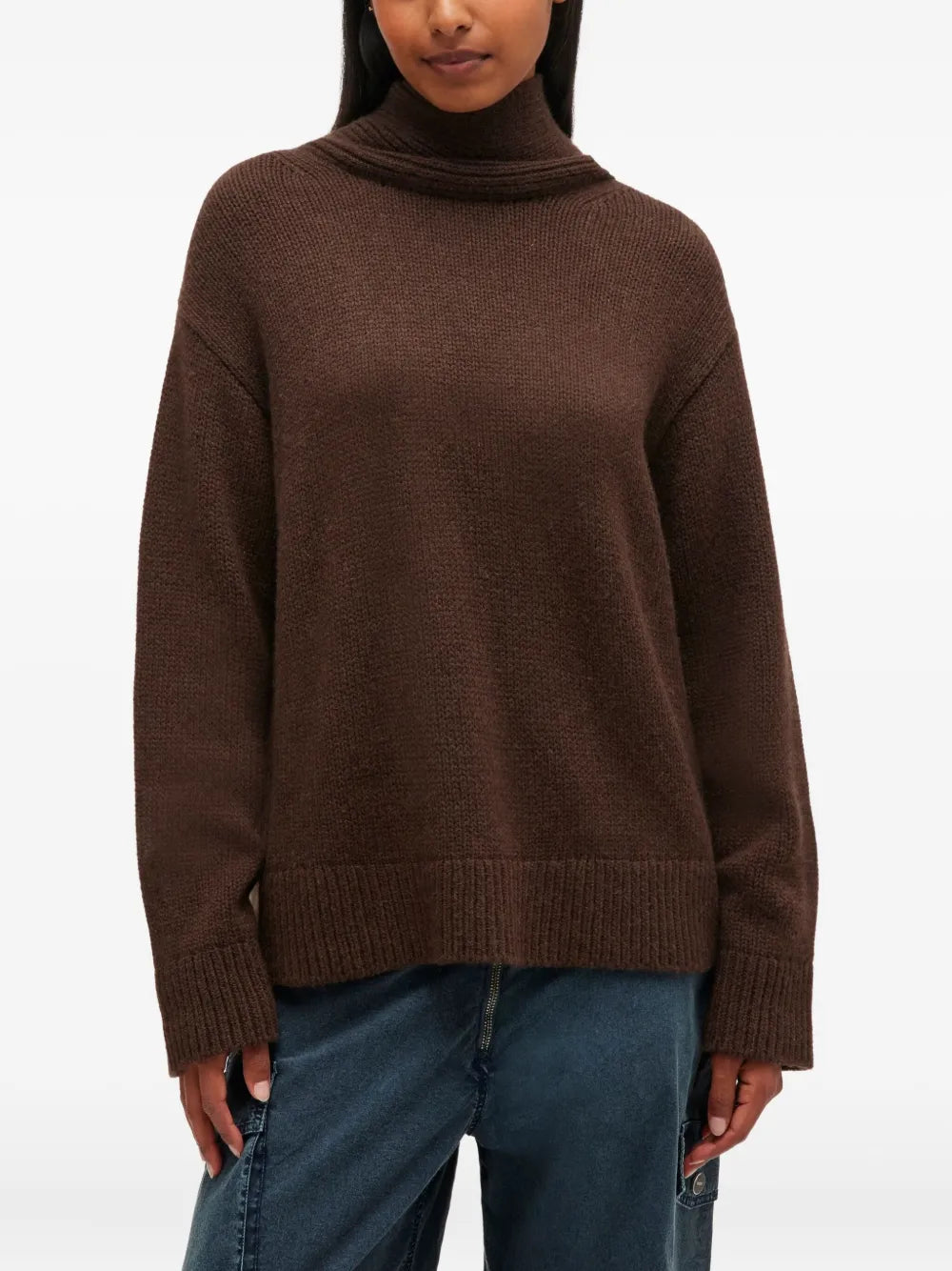 Chunky Yak Mix Open Back Pullover