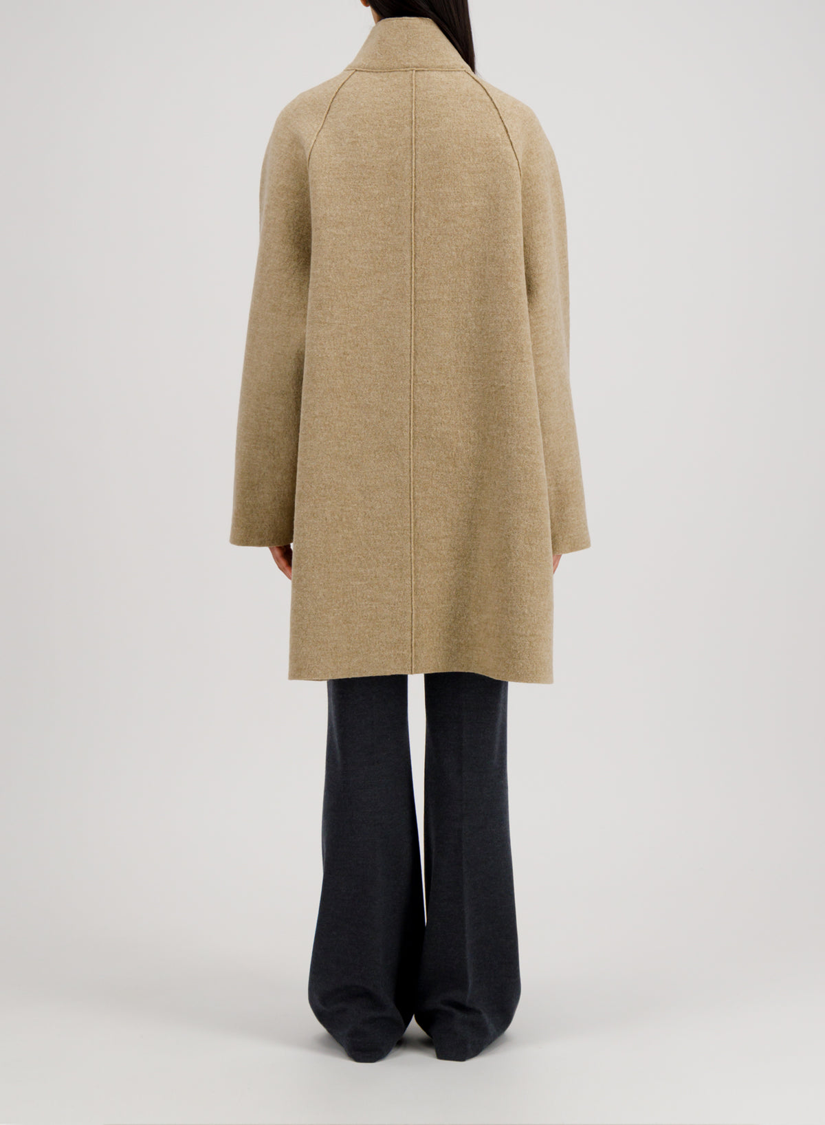 Women raglan cape boiled wool