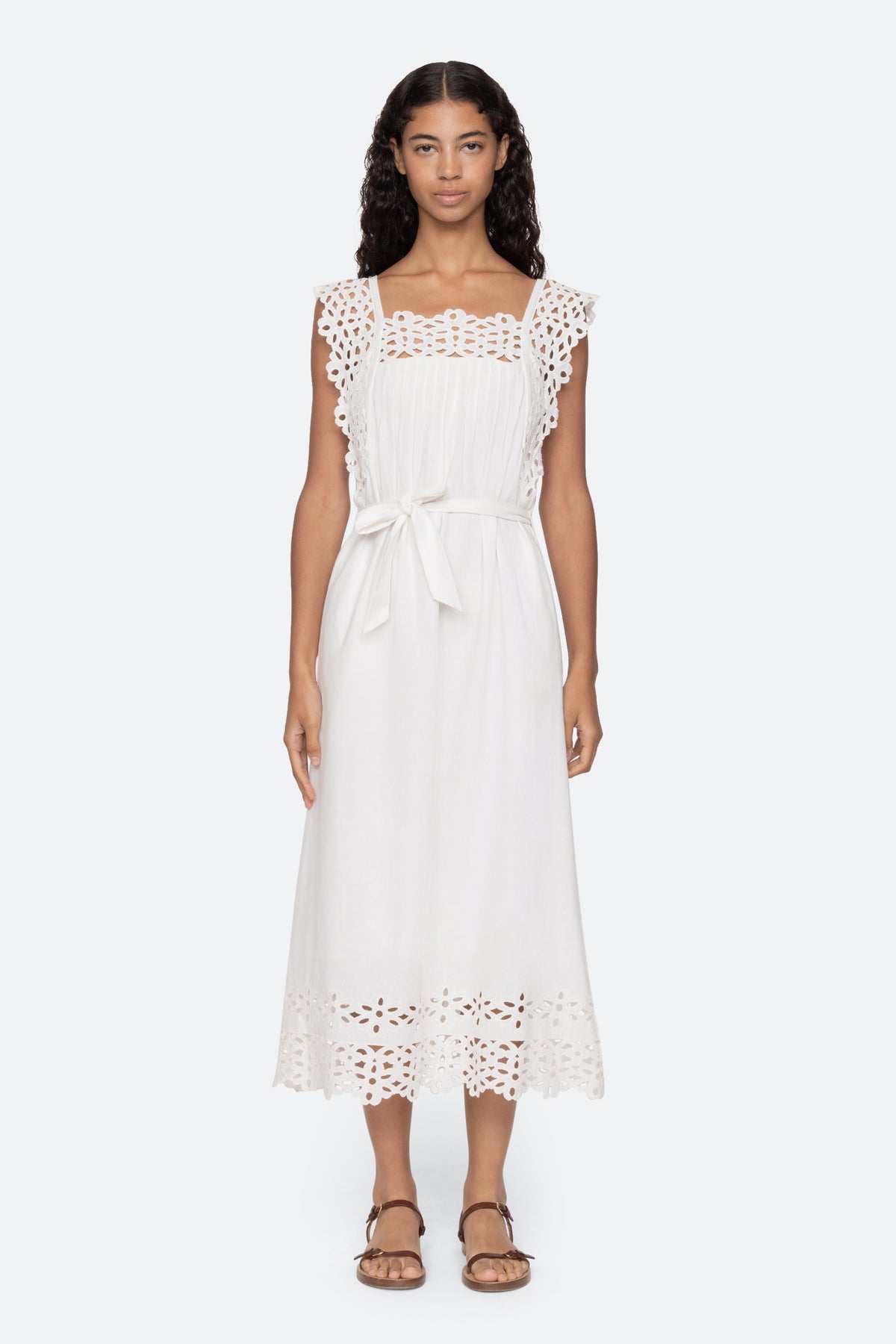 LEILA EYELET MIDI DRESS (D2)