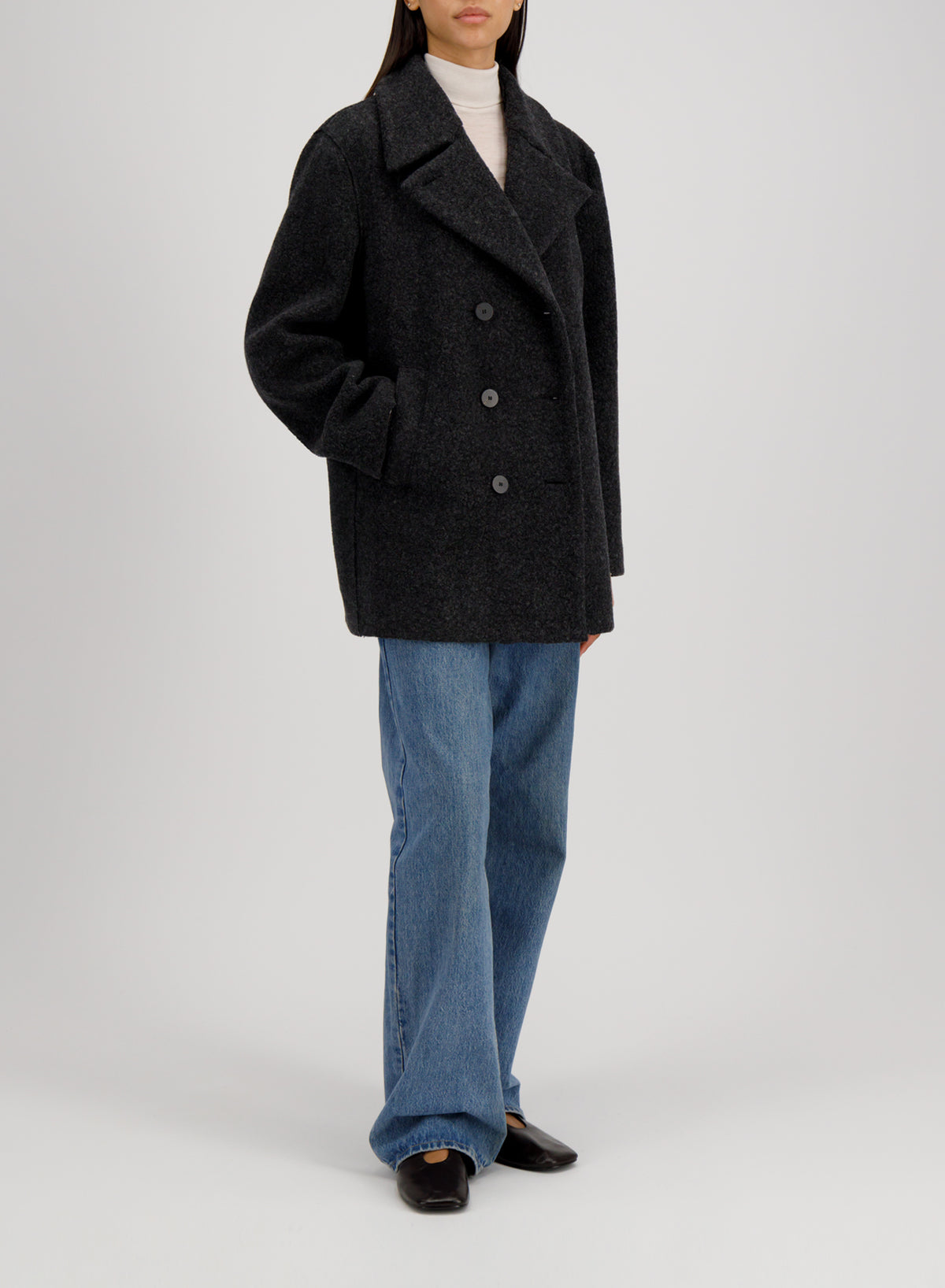 Women sailor jacket bouclé