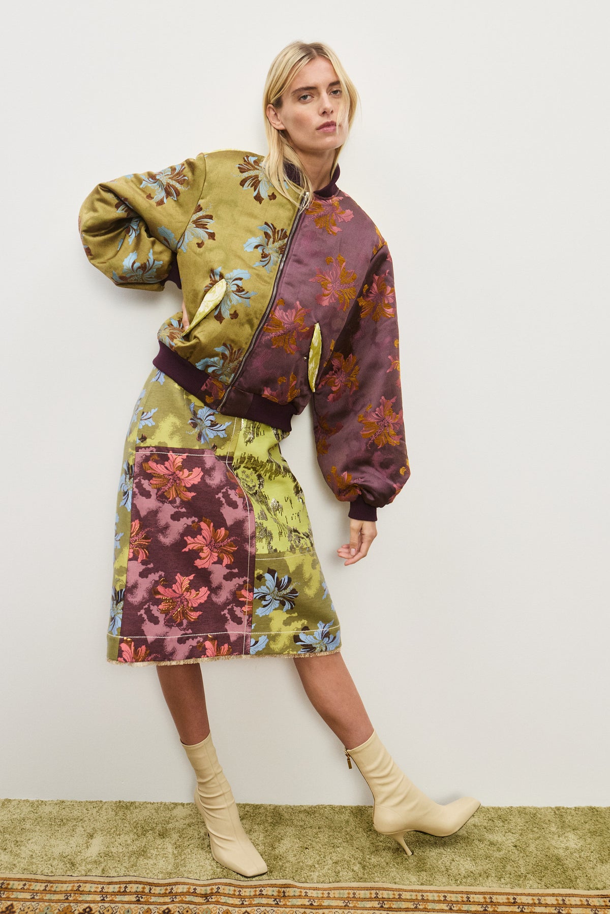ADRIANA JACQUARD BOMBER JACKET