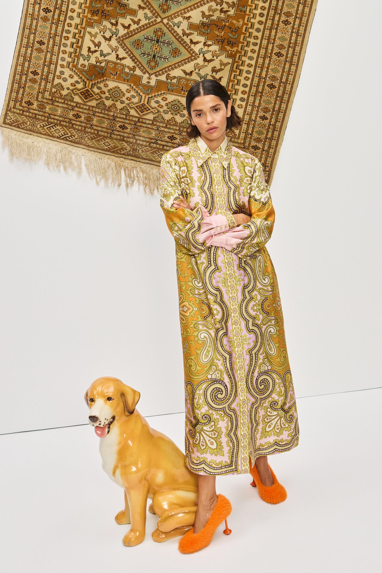 CLEMENZA SILK SHIRTDRESS