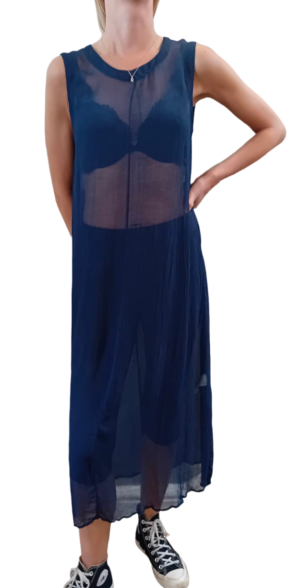 Transit Sleeveness Dress in Crepe