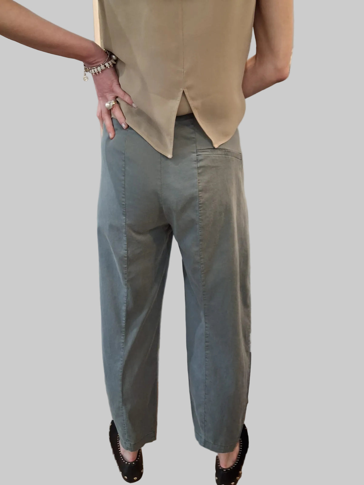 Transit Comfort-fit stretch cotton and tencel trousers