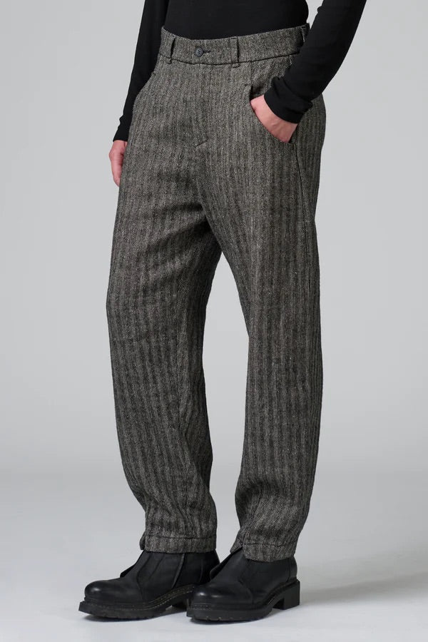 Transit Trousers in Herringbone Stretch Wool Blend