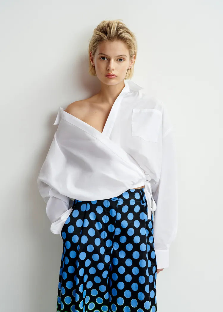 Essentiel Antwerp Hare Wrap-Effect Blouse