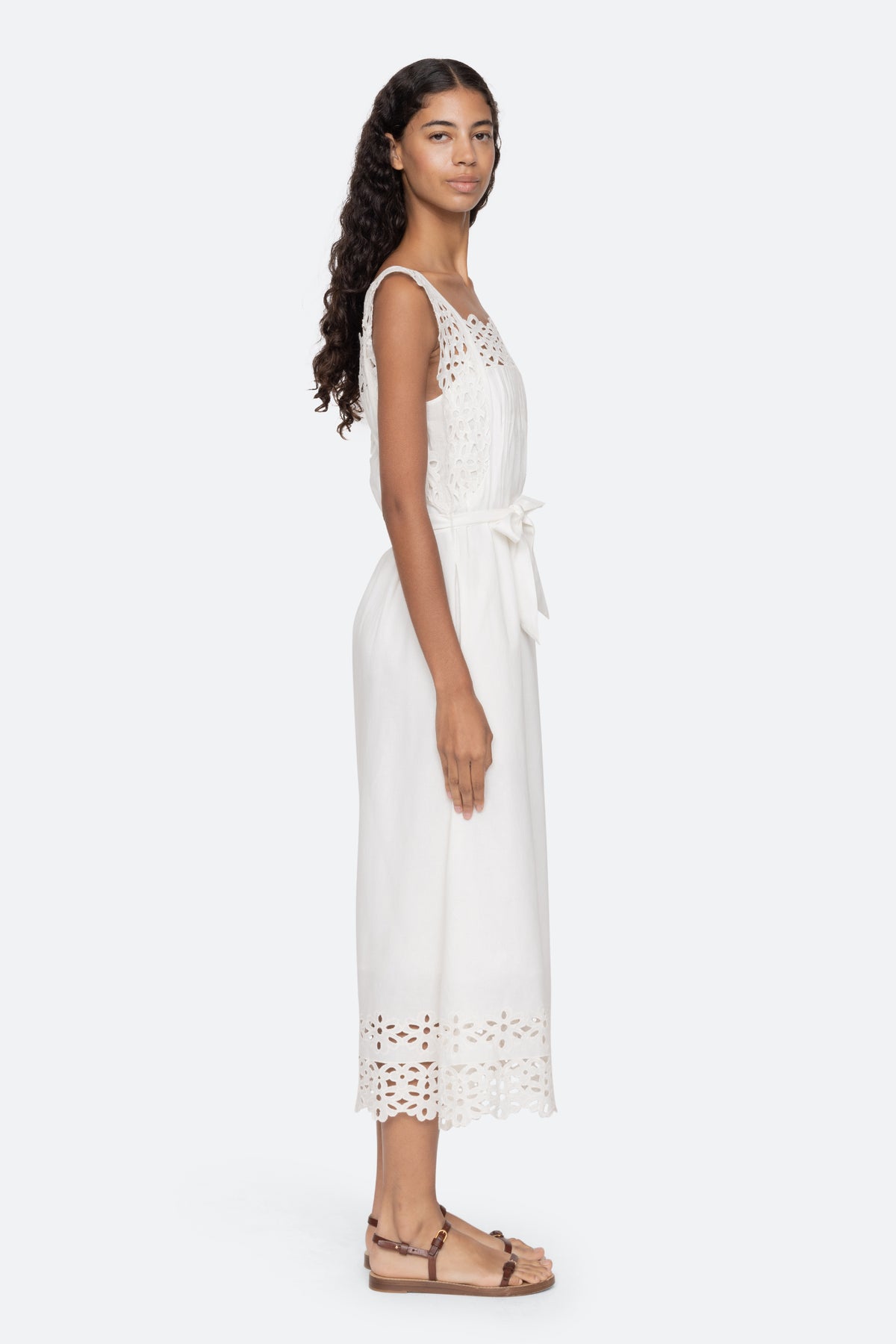LEILA EYELET MIDI DRESS (D2)