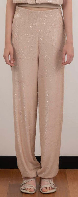 Nude Sequin Trousers
