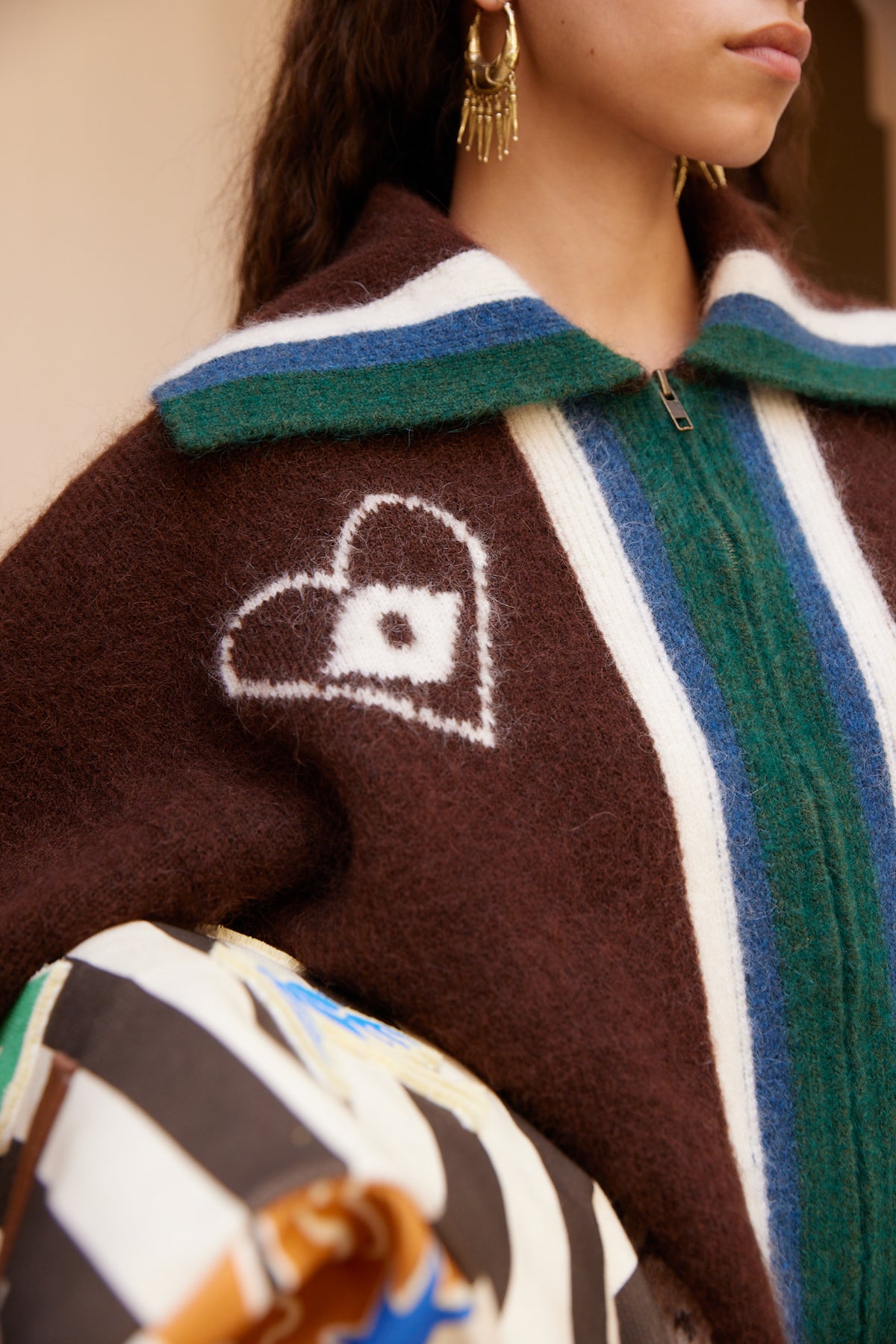 MAROC ZIP UP KNIT CARDIGAN