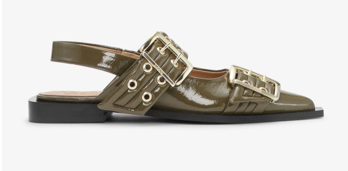 Ganni Feminine Buckle Ballerina Naplack