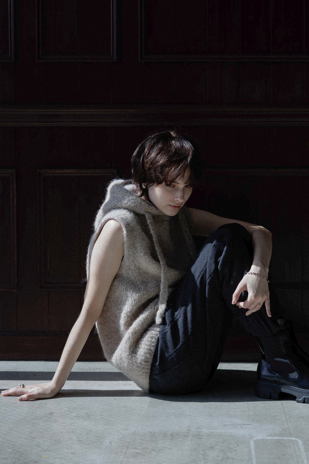 CT Plage Alpaca Loop Hooded Vest