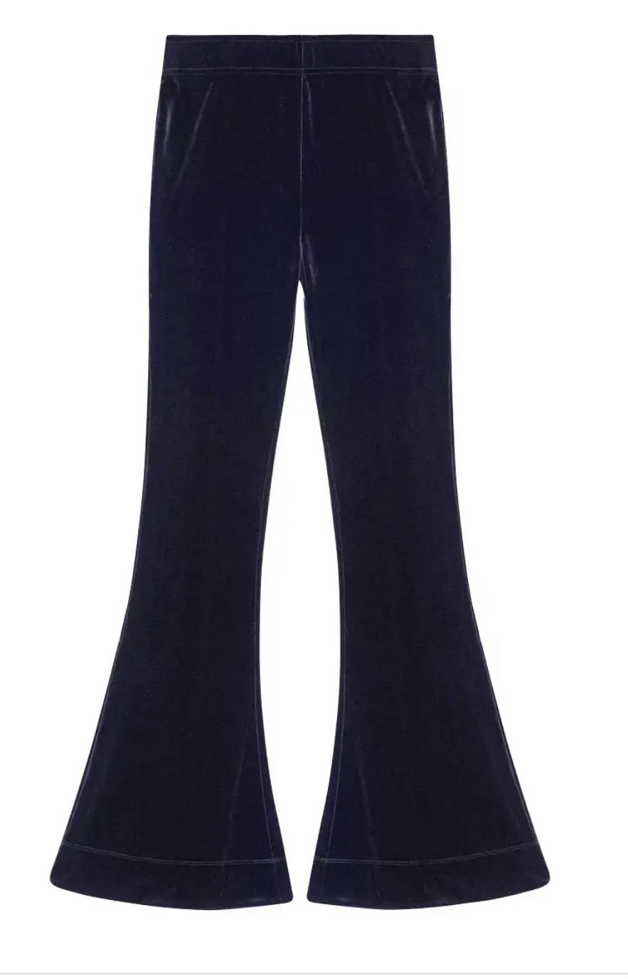 Ganni Velvet Jersey Flared Trousers