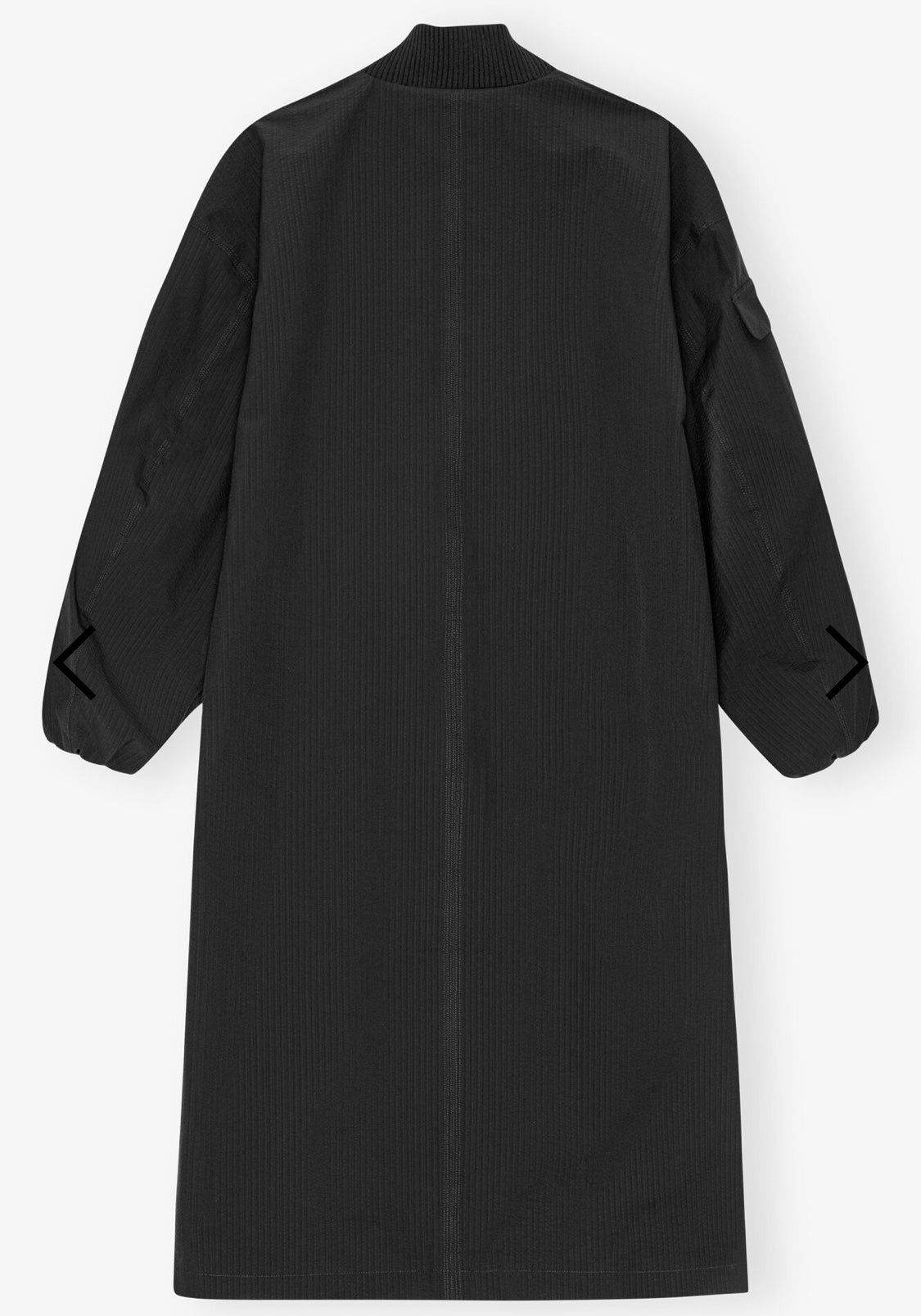 Ganni Oversized Tech Seersucker Shell Coat