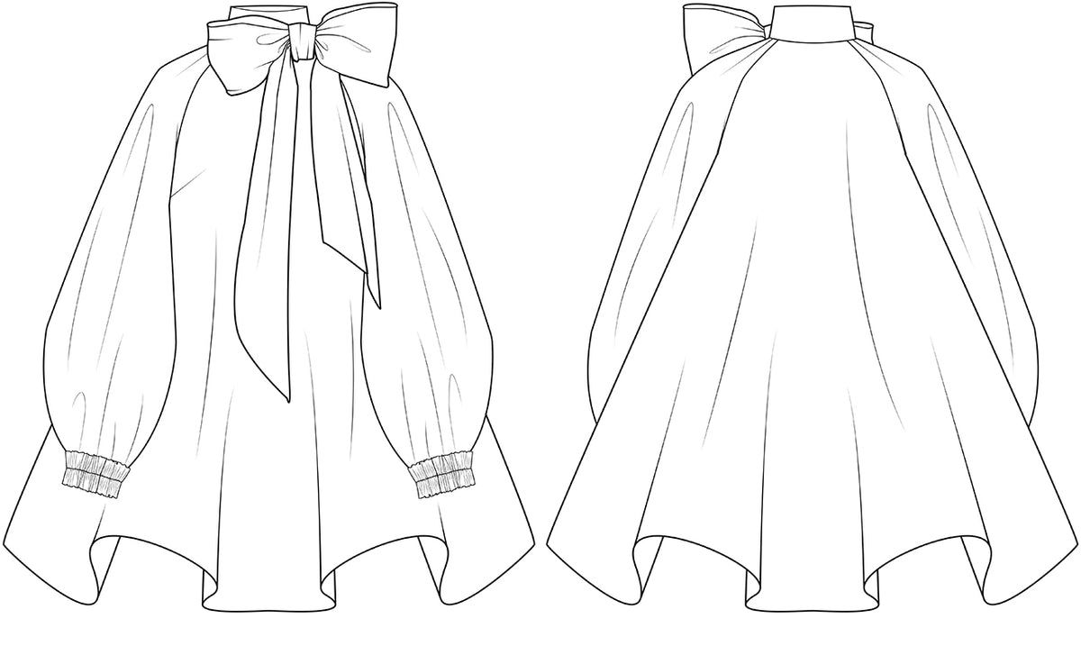 KHAI PUSSY BOW TIE MINIDRESS