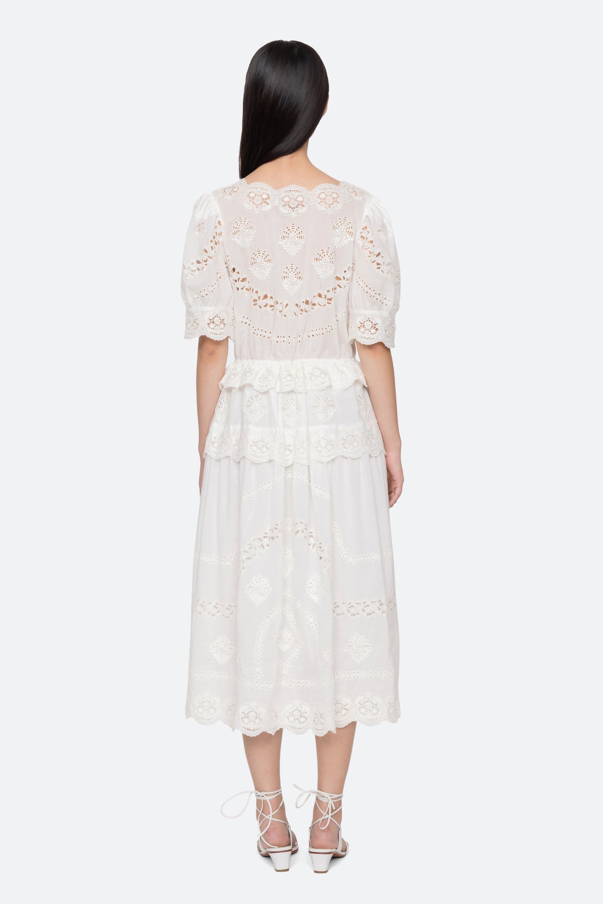 SOFIA EMBROIDERY PUFF SLV DRESS (D1)