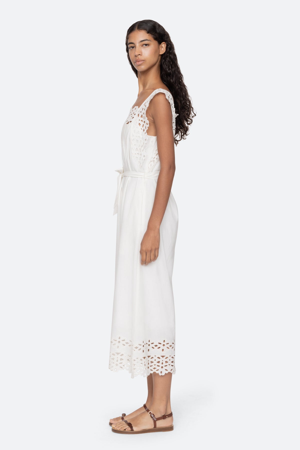 LEILA EYELET MIDI DRESS (D2)